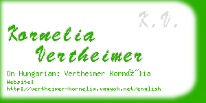 kornelia vertheimer business card
